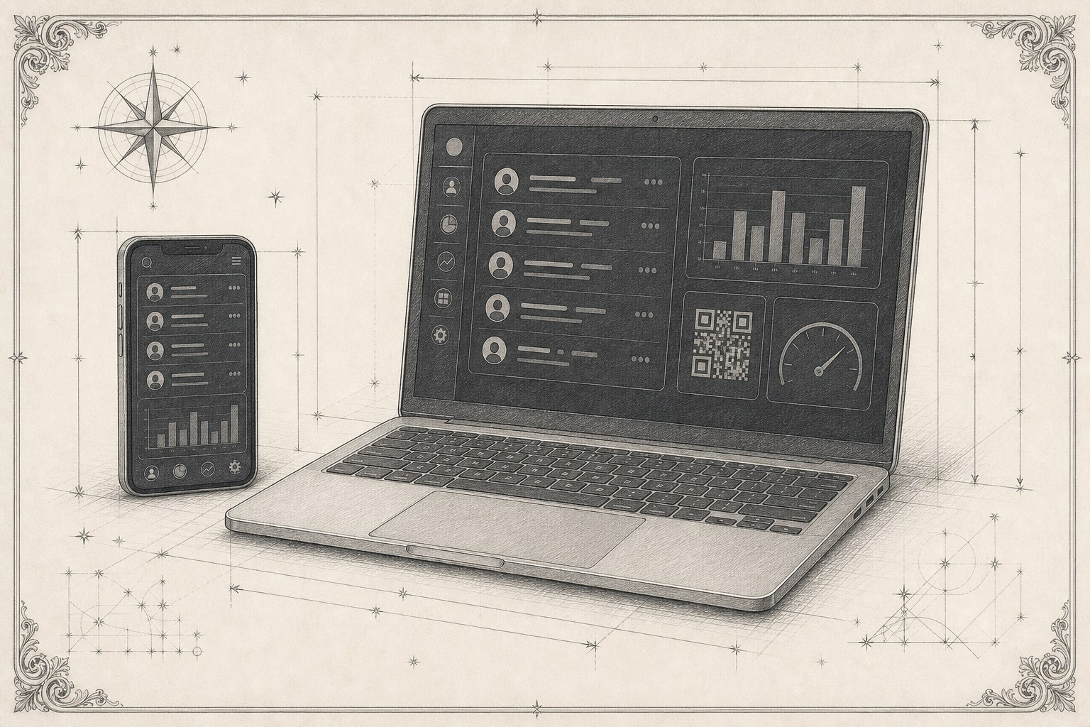 Nika Net panel sketch